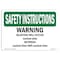Signmission OSHA INSTRUCTIONS Sign, Warning Blasting Occur Custom Date, 10in X 7in Decal, 7" W, 10" L, Landscape OS-SI-D-710-L-11457 - alternate 1